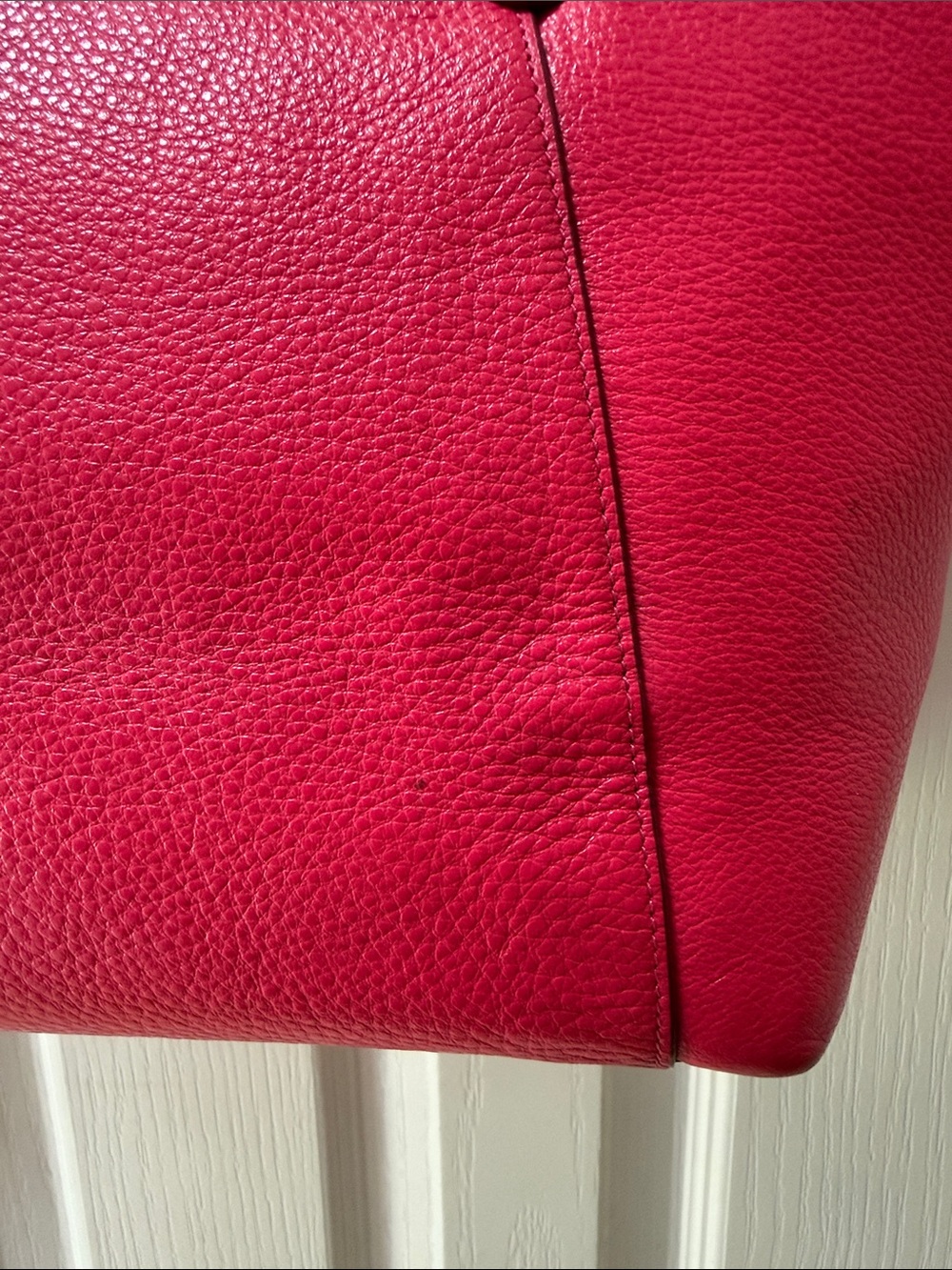 Coach Hot Pink Pebbled Leather Tote - Picture 6 of 12